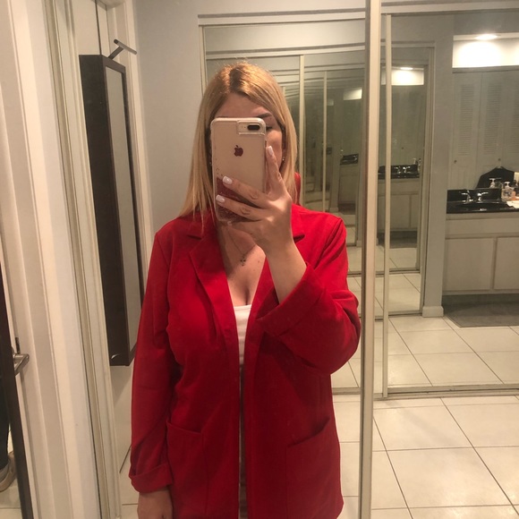 MOA large Red Blazer - Picture 5 of 13